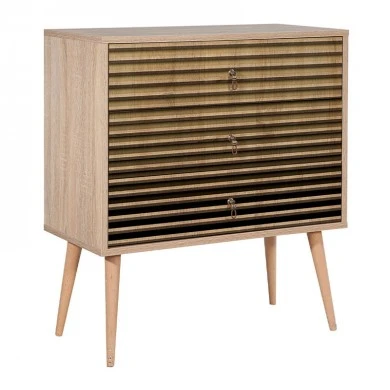 Soho Megapap melamine chest of drawers in sonoma color 80x40x90cm.