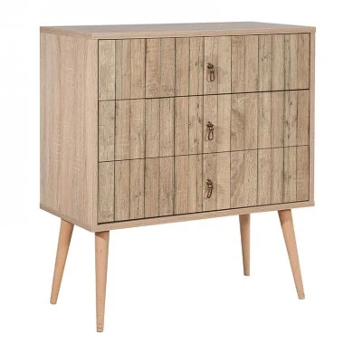 Soho Megapap melamine chest of drawers in sonoma color 80x40x90cm.