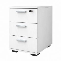 Venturo Megapap melamine office chest of drawers in white color 39x40x57cm.