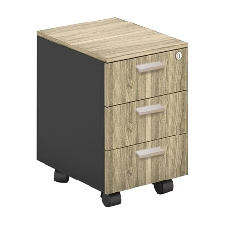 PROJECT Mobile Drawer 3-Drawers Sonoma/Grey