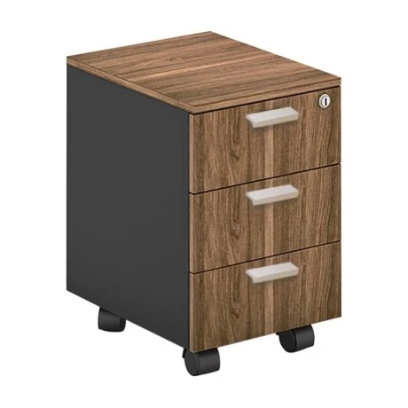 PROLINE Mobile Drawer 3-Drawers Wild Oak/Black