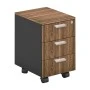 PROLINE Mobile Drawer 3-Drawers Wild Oak/Black
