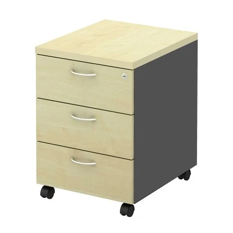 Mobile Pedestal 3-Drawers 40x48x56 DG/Beech