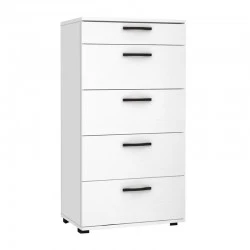 Helia Megapap melamine dresser in white color 60x44x108cm.