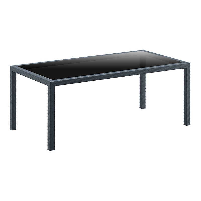 ΤΑΙΤΙ DARK GREY 180Χ94Χ75εκ. ΤΡΑΠΕΖΙ ΜΕ ΤΖΑΜΙ ΠΟΛ/ΝΙΟΥ - 53.0201