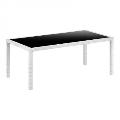 ΤΑΙΤΙ WHITE 180Χ94Χ75εκ. ΤΡΑΠΕΖΙ ΜΕ ΤΖΑΜΙ ΠΟΛ/ΝΙΟΥ - 53.0202