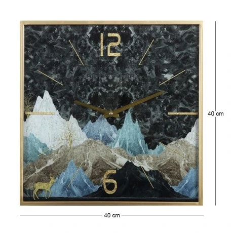 ΤΕΤΡΑΓΩΝΟ ΜΕΤΑΛΛΙΚΟ ΡΟΛΟΙ ΤΟΙΧΟΥ MOUNTAIN 40x40x4EK