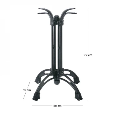 CAST IRON Base 4-Legged (heavy duty) Black (20 kg)