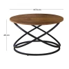 TORRE Coffee Table d.79x46cm Metal Black/Walnut