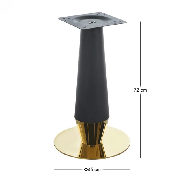 TOSCA Metal Base D45cm H72cm Black/Gold