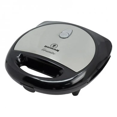 Toaster - sandwich maker 750W Human HU-130 in black - silver color