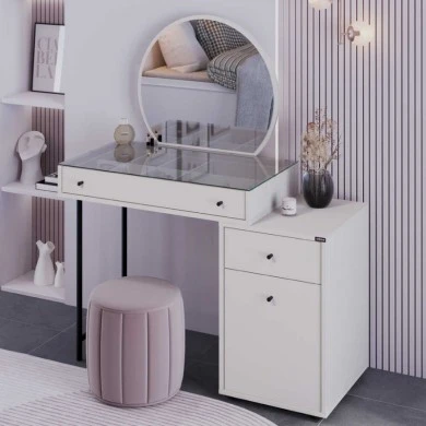 Dior Megapap melamine dressing table in mink color 108x45x130cm.
