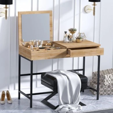 Linda Megapap melamine dressing table in oak color 100x45x74cm.