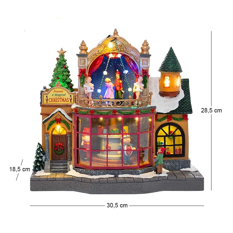 TOY SHOP ΜΕ ΜΟΥΣΙΚΗ KAI ΚΙΝΗΣΗ 30.5Χ18.5Χ28.5ΕΚ ΜΕ ΑΝΤΑΠΤΟΡΑ ΡΕΥΜΑΤΟΣ
