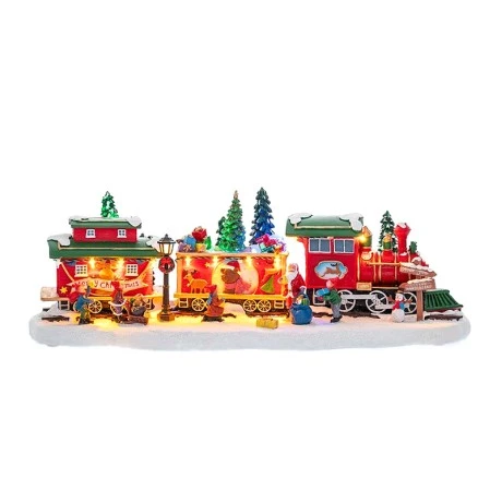 CHRISTMAS ANIMATED TRAIN WITH ADAPTOR 48X18X15.5CM