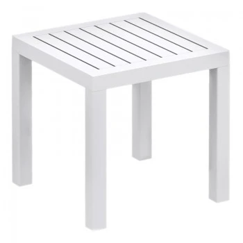 Τραπεζάκι ρητίνης σε λευκό χρώμα 45x45x45 εκ. OCEAN SIESTA