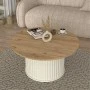 Bohema Megapap melamine coffee table in ivory - sepet oak Ø85x43,2cm.