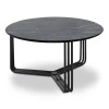 Catania Megapap Mdf/metallic coffee table in black marble effect color 82,5x82,5x42cm.