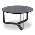 Catania Megapap Mdf/metallic coffee table in black marble effect color 82,5x82,5x42cm.