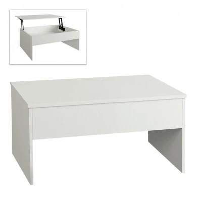 Devon Megapap coffee table with melamine polymorphic in white color 110x60x44,8cm.
