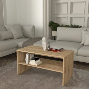 Eleva Megapap melamine coffee table in sapphire oak color 90x44.6x46.4cm.