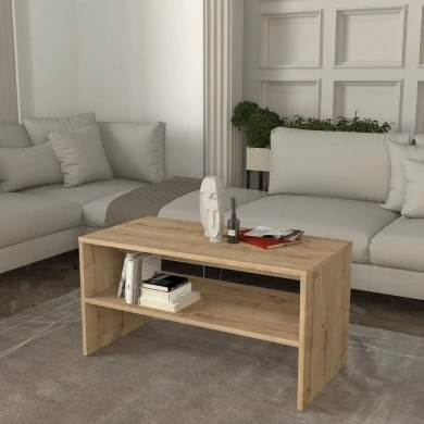 Eleva Megapap melamine coffee table in sapphire oak color 90x44.6x46.4cm.