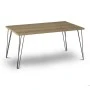 Fiona Megapap metallic - melamine coffee table in oak color 90x55x43cm.