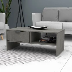 Galaxy Megapap melamine coffee table in beton grey color 100x50x42cm. Galaxy Megapap melamine coffee table in beton grey color 100x50x42cm.