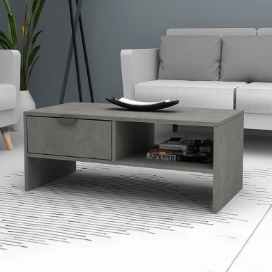 Galaxy Megapap melamine coffee table in beton grey color 100x50x42cm.