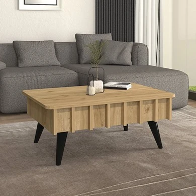 Gemma Megapap melamine coffee table in sepet oak color 90x59.6x36.8cm.