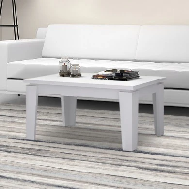 Growth Megapap melamine coffee table in white color 90x45x45cm.