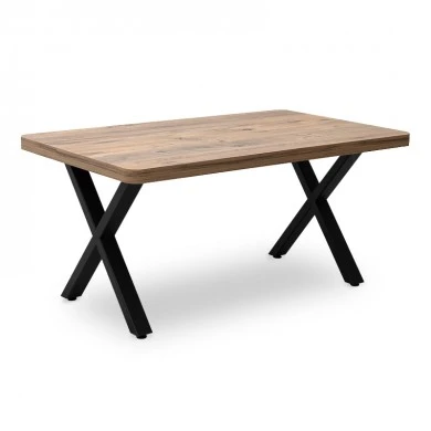 Jeremy Megapap metallic - Mdf coffee table in acacia color 100x60x45cm.