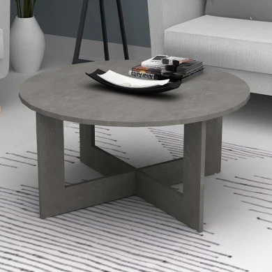 Kati Megapap melamine coffee table in concrete grey color Ø80x42cm.