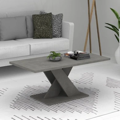 Marcello Megapap melamine coffee table in anthracite color 110x55x47cm.