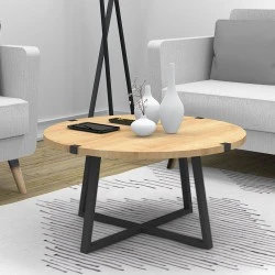 Τραπεζάκι σαλονιού Mauricio Megapap χρώμα φυσικό οξιάς - ανθρακί 78x78x43εκ. Τραπεζάκι σαλονιού Mauricio Megapap χρώμα φυσικό οξιάς - ανθρακί 78x78x43εκ.