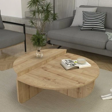 Nilvia Megapap melamine coffee table in sapphire color  Ø85x35cm.