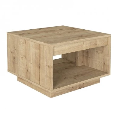 Onda Megapap melamine coffee table in sapphire oak color 60x60x40cm.