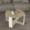 Rebel Megapap melamine coffee table in rota oak - sandstone color Ø70x38cm.