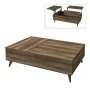 Roy Megapap coffee table with melamine polymorphic in walnut color 121x69x40cm.