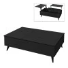 Roy Megapap coffee table with melamine polymorphic black color 121x69x40cm.