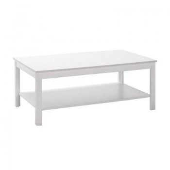 Rustic Megapap melamine coffee table in white color 103x60x40cm.