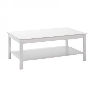 Rustic Megapap melamine coffee table in white color 103x60x40cm.