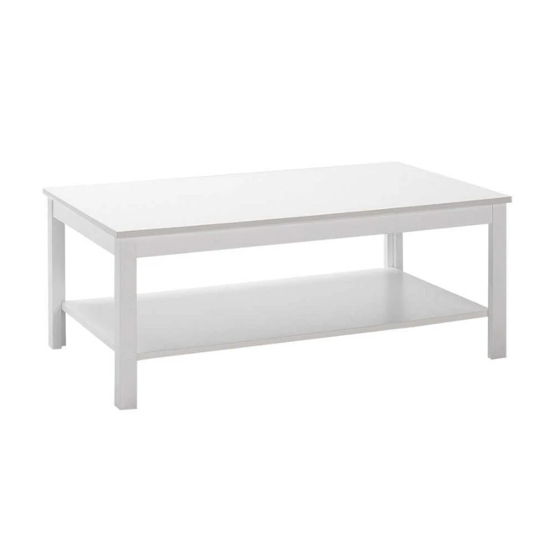 Rustic Megapap melamine coffee table in white color 103x60x40cm.