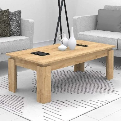 Seda Megapap melamine coffee table in oak color 110x60x41cm.