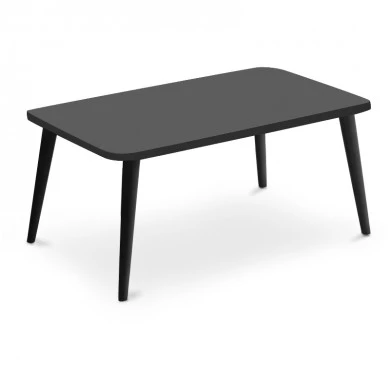 Soul Megapap melamine coffee table in black color 90x55x41cm.