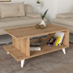 Titus Megapap melamine coffee table in sapphire oak color 100x60x45cm.