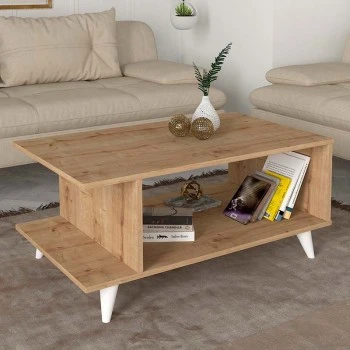 Titus Megapap melamine coffee table in sapphire oak color 100x60x45cm.