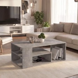 Abdera Megapap melamine coffee table in concrete grey color 110x60x42cm. Abdera Megapap melamine coffee table in concrete grey color 110x60x42cm.