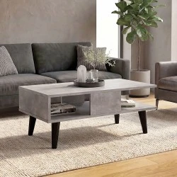 Andros Megapap melamine coffee table in concrete grey color 90x54x39,6cm.