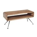 CAMEO Coffee Table 100x40x45 Acacia Natural Finish (Black Paint)